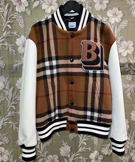 burberry varsity jacket orange|burberry brit jacket men's.